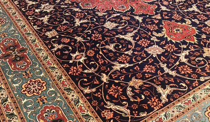 Close-up view of beautiful clean rug