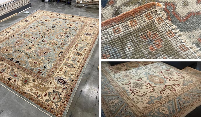 Various types of rugs on the floor