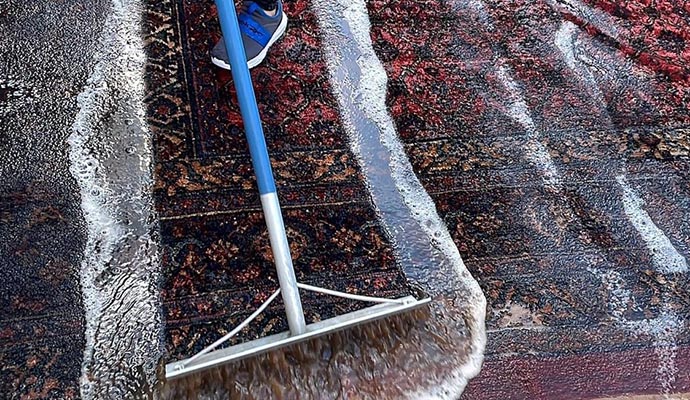 cleaning antique rug