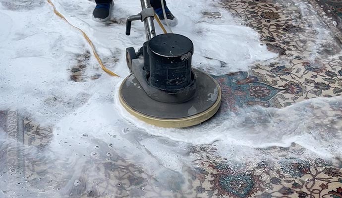 Steam rug cleaning